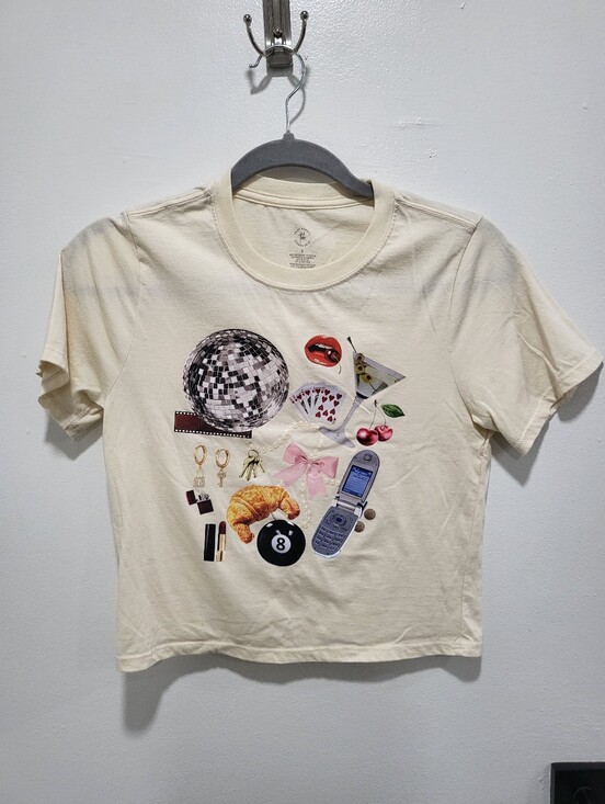 to be honest Tops - NWOT Cream Cropped Tee